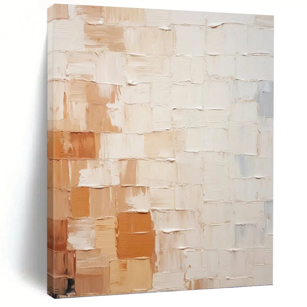 Beach_Beige_Brown_White_Abstract_Artwork_0Z7S2 wall art
